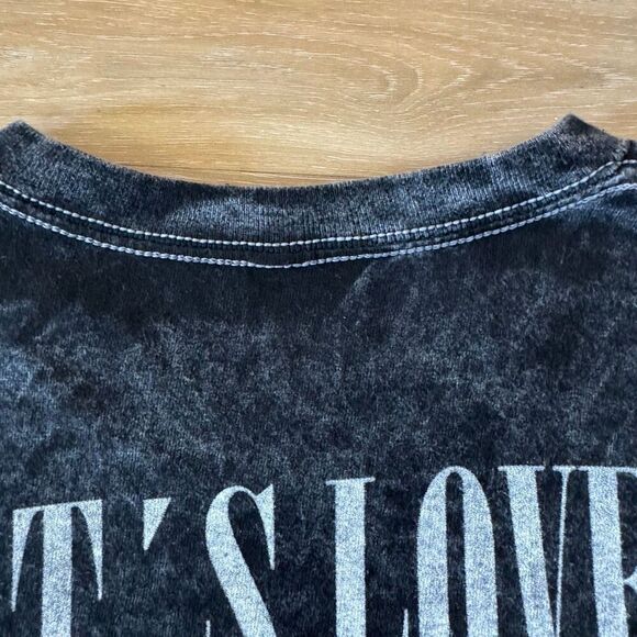 Tina Turner What’s Love World Tour Acid Wash Black Shirt Size Small Oversized - Picture 6 of 6